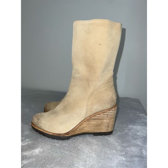 Sorel After Hours Women's Mid Calf Wedge US 7.5 Tan Suede - Picture 1 of 9